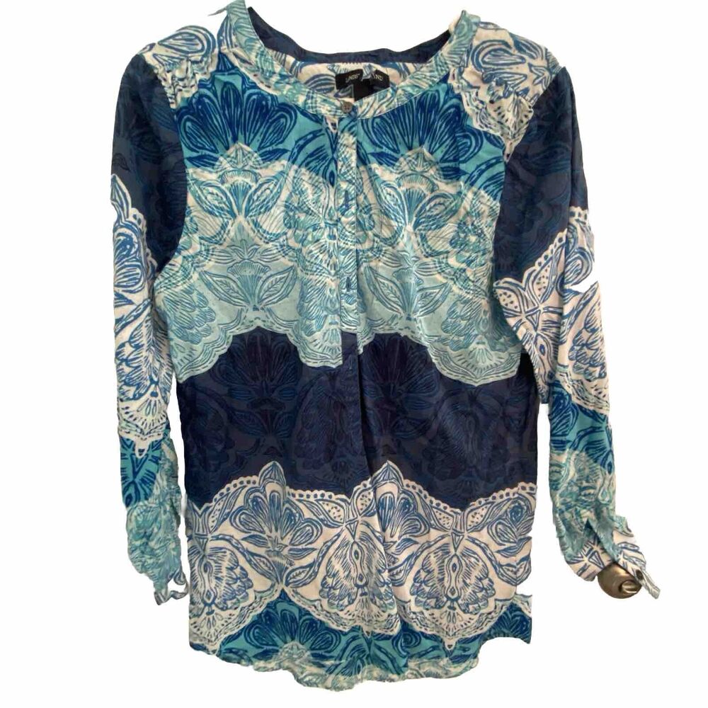 Lands End Swim Cover up Womens Size 8 Pull Over Summer Beach preppy classic